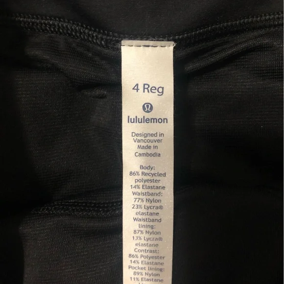 Lululemon Athletica Gradient Black and Pink Athletic Shorts - Picture 2 of 3